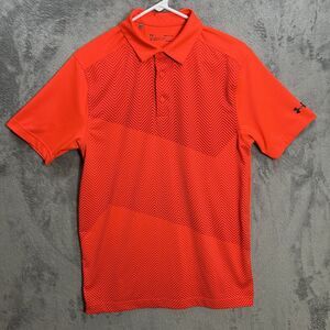 Under Armour Shirt Mens Small Orange Short‎ Sleeve Golf Polo